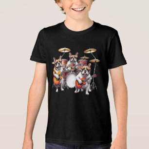Camiseta Bulldogue Francês Banda de Música French Bulldog