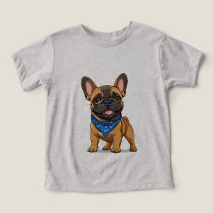 Camiseta Bulldogue francês estilo desenho animado