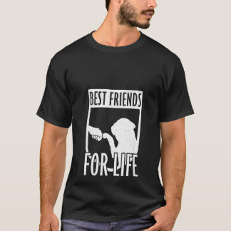 Camiseta Bulldogue Francês Feminino Melhores Amigos Para a