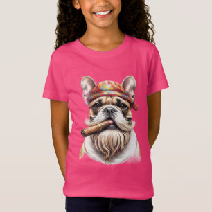 Camiseta Bulldogue Francês French Bulldog Hippie