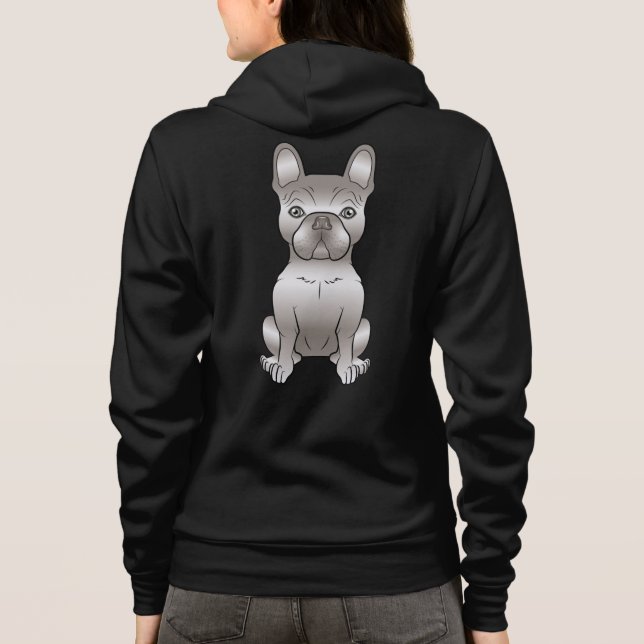 Camiseta Bulldogue Francês Preto / Cachorro Frenchie Cartoo (Verso)