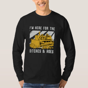Camiseta Bulldozer Estou aqui para a construção de pontas