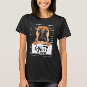 Camiseta Bullmastiff Foto Polícia Cão Culpado