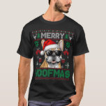 Camiseta Bulls Franceses Feliz Natal Woofmas Dog Lover<br><div class="desc">Bolas Francesas Feliz Natal Cachorro de Woofmas Sobre o Pai da Mãe</div>