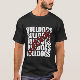 Camiseta Bulls Maroon School Sports Fan Team Spirit T Sh