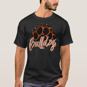 Camiseta Bulls Orange Black Cheetah School Sports Fan ea