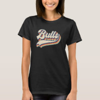 Bulls Sports Name Vintage Retro Men Boy Gir