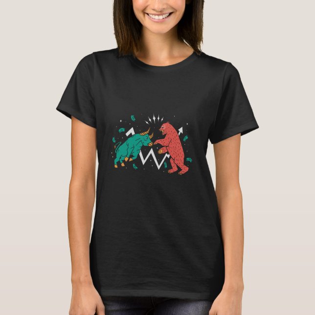 Camiseta Bulls Vs. Bears Stock Market (Frente)