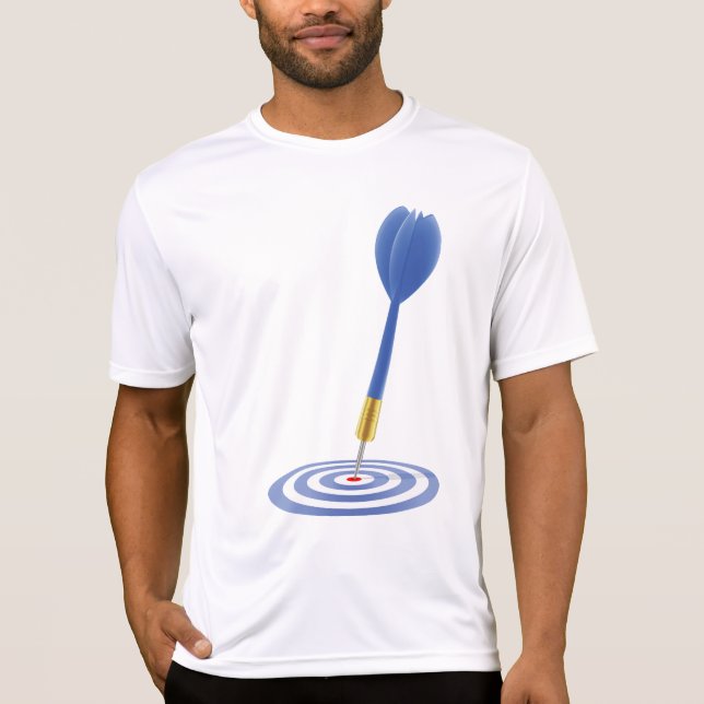 Camiseta Bullseye Hit Blue Dart on Target (Frente)