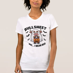 Camiseta BULLSHEET Halloween Vaca Fofa em Fantasma
