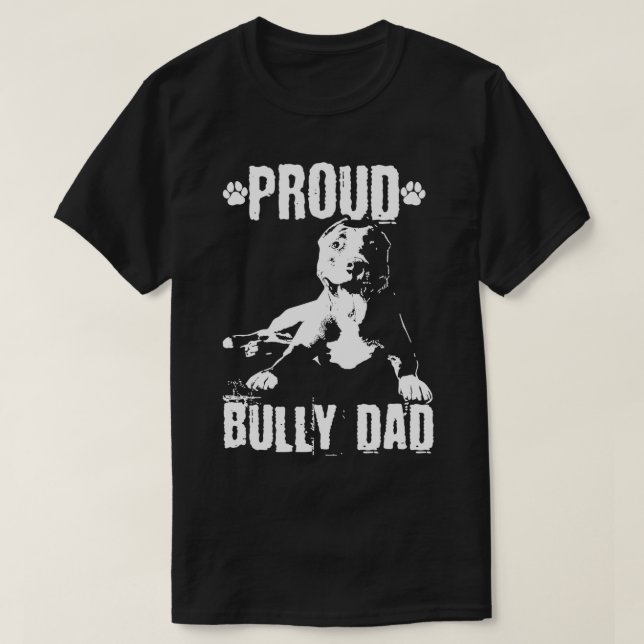 Camiseta Bully Pai Americano Bully Pitbull Proprietário de  (Frente do Design)