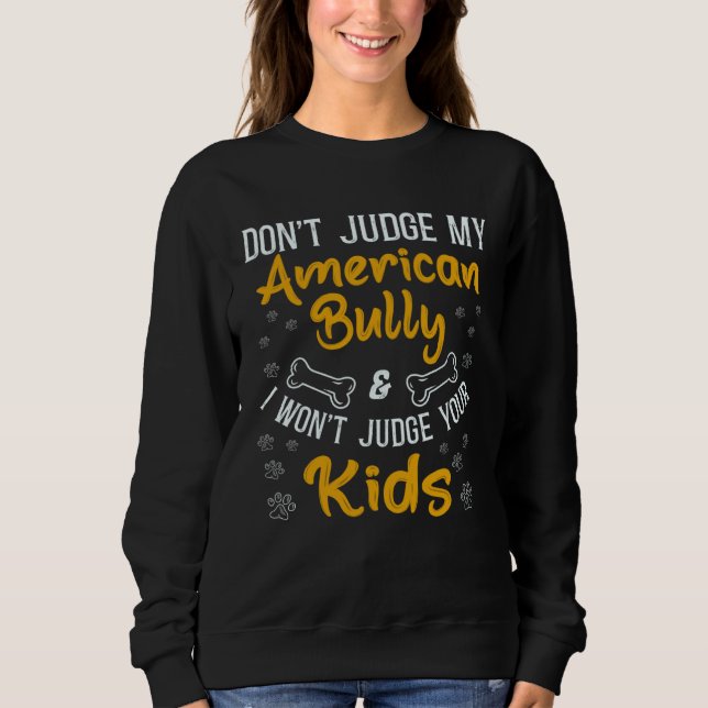 Camiseta Bully XL Pitbull Dog Family Don't Judge My America (Frente)