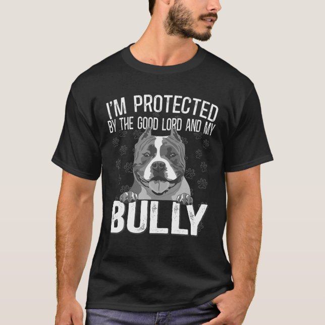 Camiseta Bully XL Pitbull Protegida Pelo Senhor E Meu Amer (Frente)