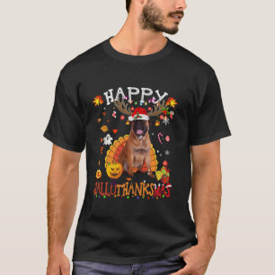 Camiseta Bulmastiff Cachorro das Bruxas de Natal Cachorro F