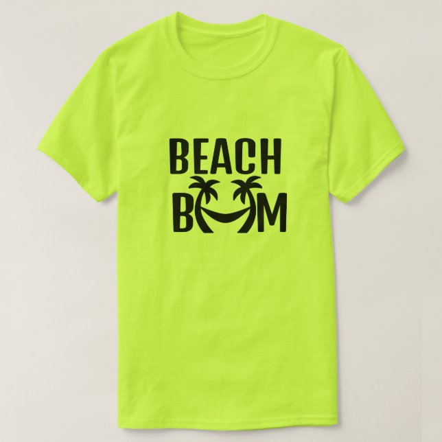 Camiseta BUM BEACH Solte seu Bum interior da praia! (Frente do Design)