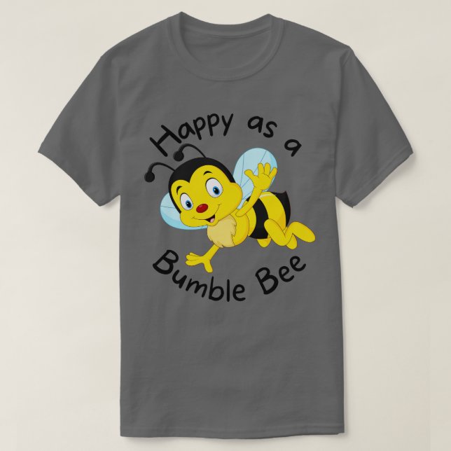 Camiseta Bumble Bee Feliz Bumble Feliz 1 (Frente do Design)