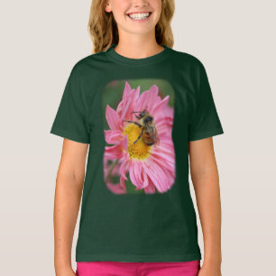 Camiseta Bumble Bee Pink Daisy Flower