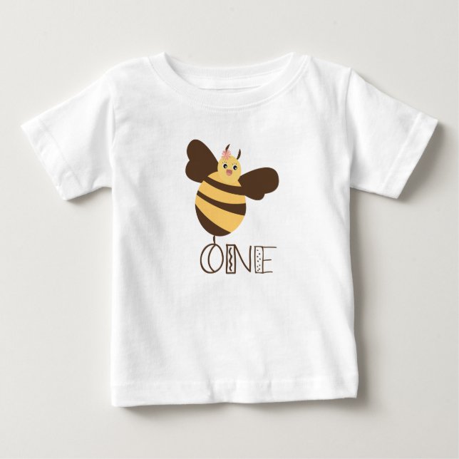 Camiseta Bumble Bee Primeiro Aniversário (Frente)