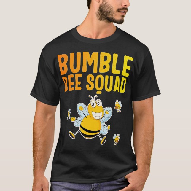 Camiseta Bumble Bee Squad, Bumblebee Team Group, Cute Gift  (Frente)