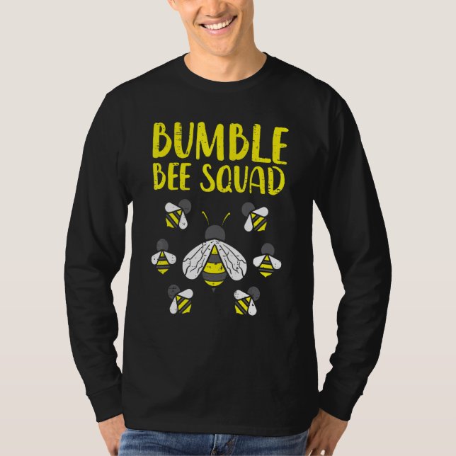 Camiseta Bumble Bee Squad Engraçado Bumblebee Amigos da Equ (Frente)