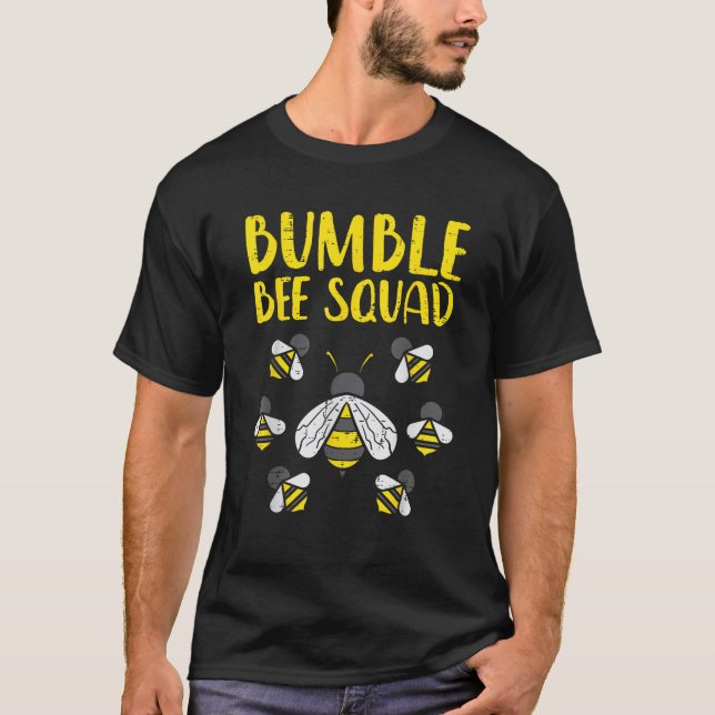 Camiseta Bumble Bee Squad Engraçado Bumblebee Amigos da Equ (Frente)