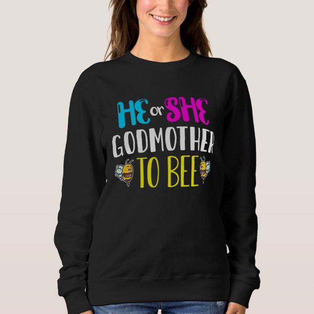 Camiseta Bumble Bees He or She Godmother To Bee Gender Reve (Frente)