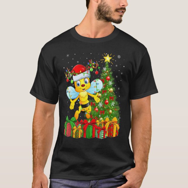 Camiseta Bumblebee   Xmas Holiday Santa Bumblebee Christmas (Frente)
