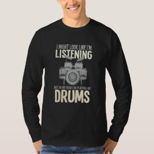 Camiseta Bumbo de Contrabaixo Conjunto Kit de Baterista Leg