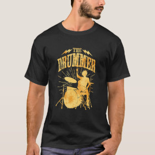 Camiseta Bumbo de Contrabaixo Conjunto Kit de Baterista Leg