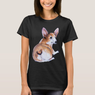 Camiseta Bumbum Corgi Sumie E Watercolor Painting 754