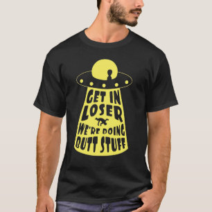 Camiseta Bumbum de OVNI Alienígena Engraçado Probing Humo