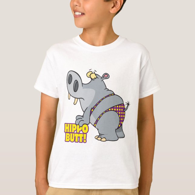 Camiseta bumbum hippopotâmico do hipopótamo (Frente)