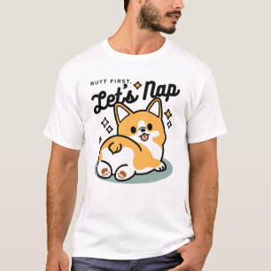 Camiseta Bumbum Primeiro, Vamos Nap - Bumbum Corgi Cute