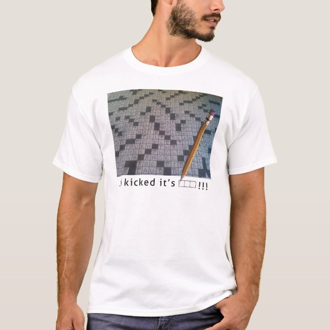 Camiseta Bumbum que retrocede palavras cruzadas (Frente)