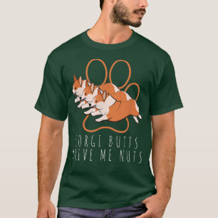 Camiseta Bumbuns Corgi Me Levam Loucos Galês Pembroke Cacho