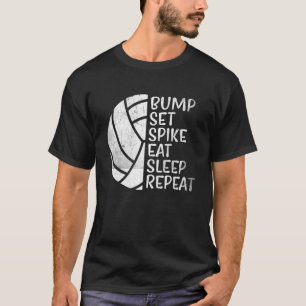 Camiseta Bump Set Spike Comer Sono Repetir Voleibol 2