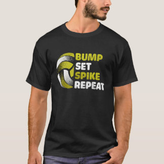 Camiseta Bump Set Spike Repeat Golden Volleyball Gameday