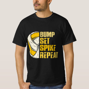Camiseta Bump Set Spike Repete Diversão De Voleibol