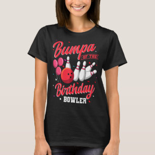 Camiseta Bumpa Da Família De Boliches De Bowler De Aniversá