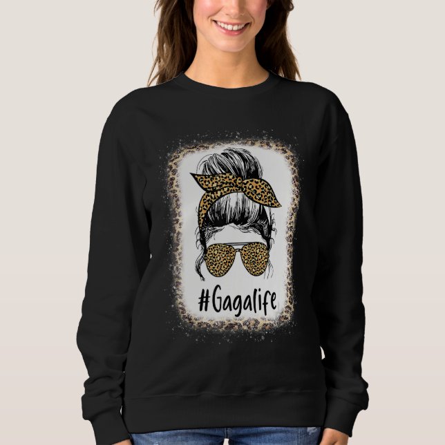 Camiseta Bun Leopard da Mãe da Vida Maluca da Gaga Sangrent (Frente)