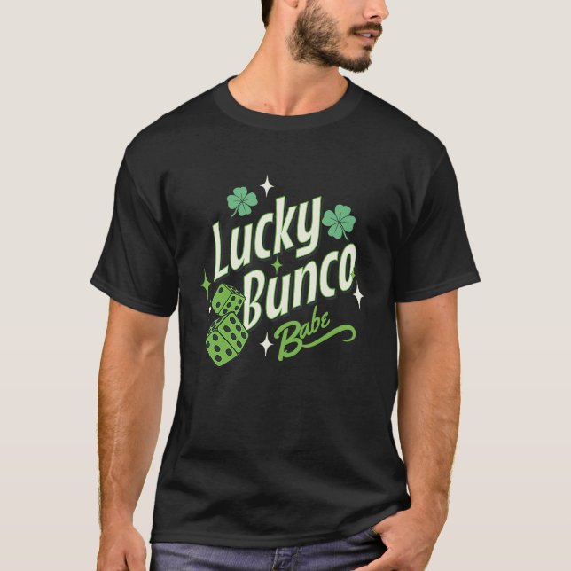 Camiseta Bunco Dia de São Patrício Lucky Bunco Babe (Frente)