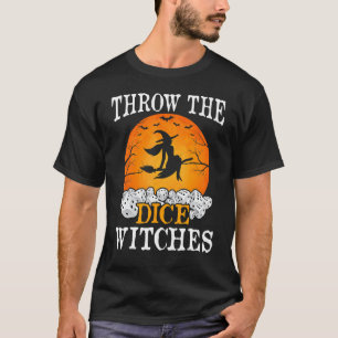 Camiseta Bunco Lance Os Dados Bruxas Jogo Bunco de Hallowee