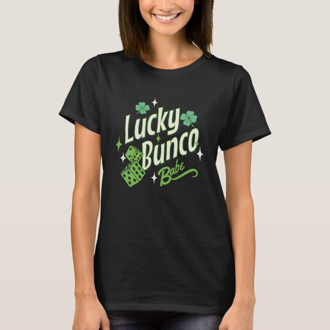 Camiseta Bunco St Patrick's Day Lucky Bunco Babe (Frente)