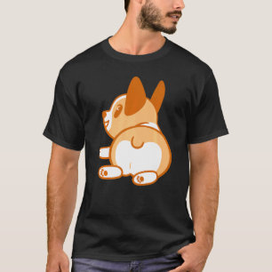 Camiseta Bunda de Corgi Fofa e na Moda Premium