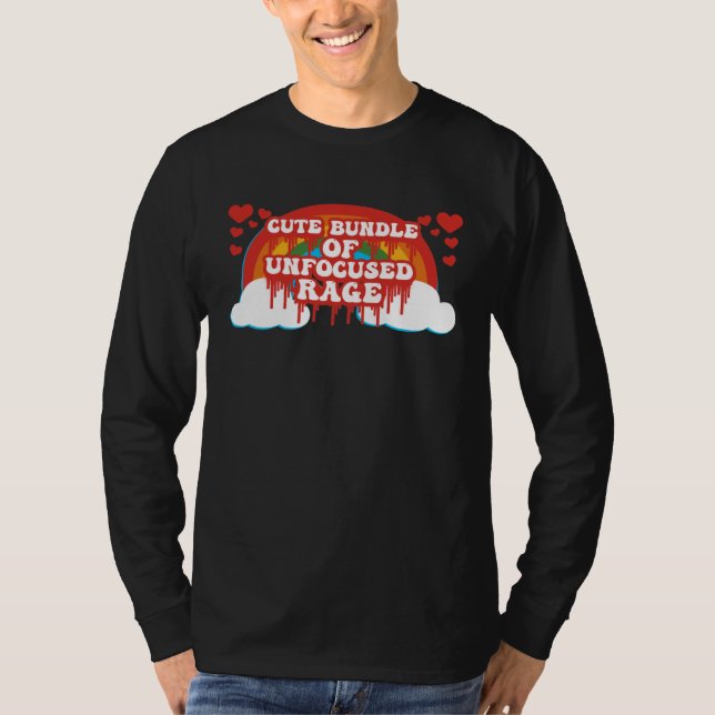 Camiseta Bundle Of Unfocused Rage Rainbow Clouds Hearts Pas (Frente)
