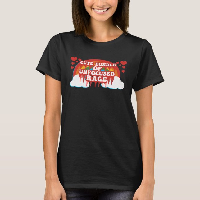 Camiseta Bundle Of Unfocused Rage Rainbow Clouds Hearts Pas (Frente)
