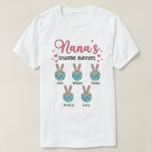 Camiseta Bunnies de mastigação de Nana personalizados da RD