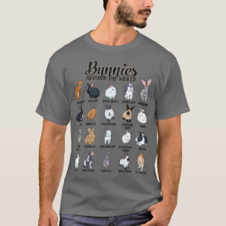 Camiseta Bunnies em todo o mundo Raças de coelhos