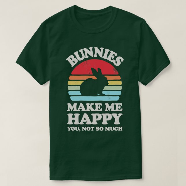 Camiseta Bunnies me fazem feliz retrato do Sol para Homens  (Frente do Design)