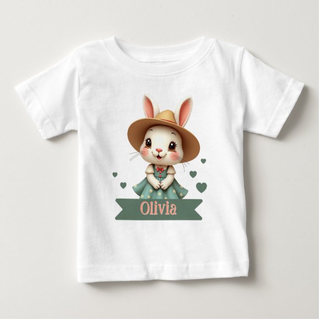 Camiseta Bunny com Tipografia Nome (Frente)